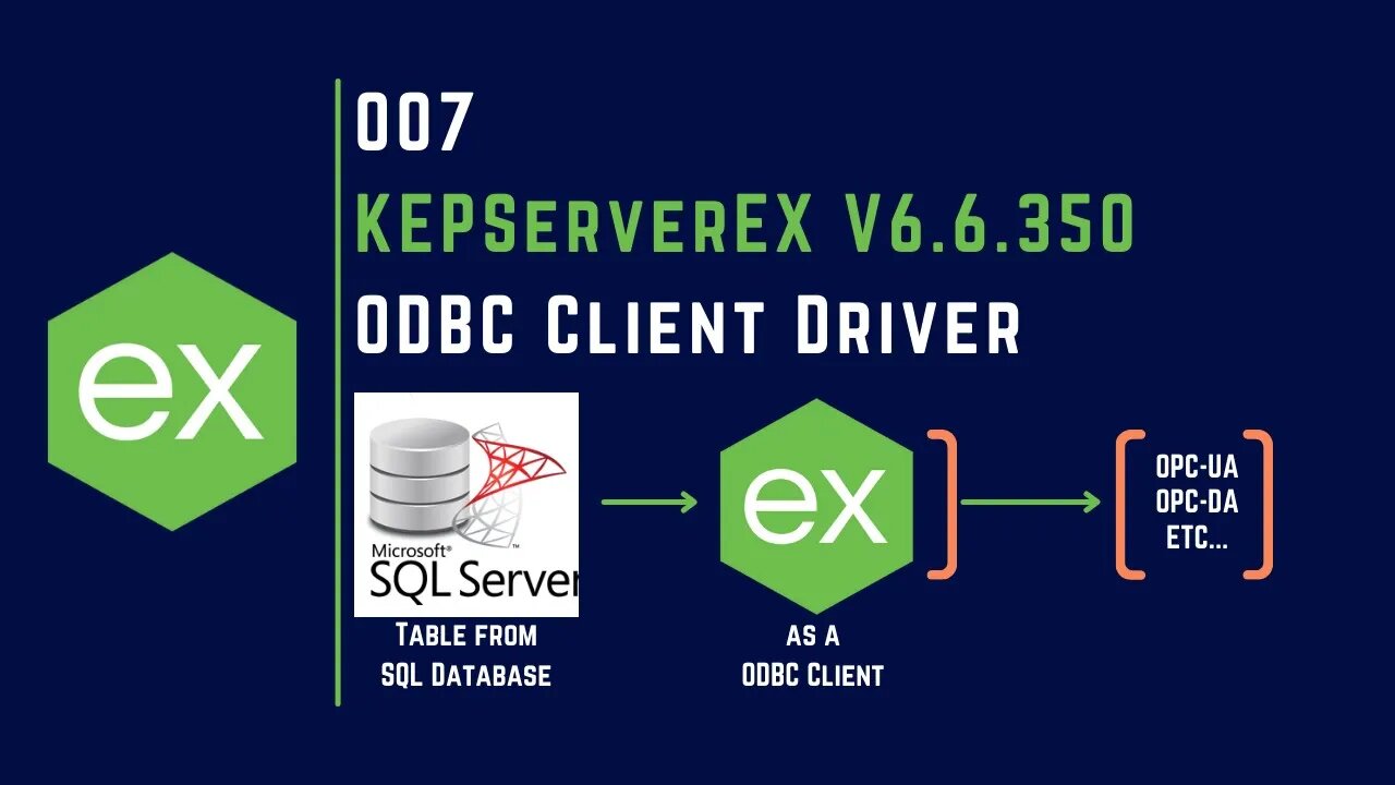 007 | How to use ODBC Client Driver in KEPServerEX V6 |