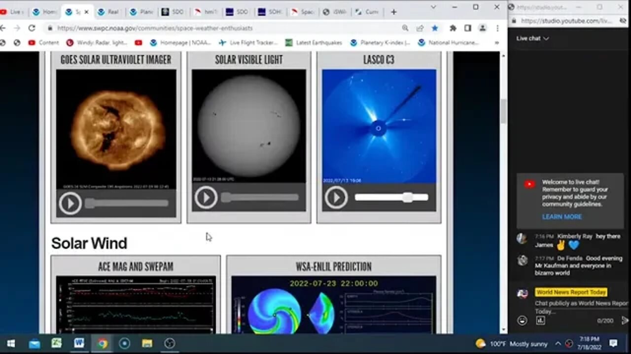 Space Weather Update Live With World News Report Today July 18th 2022!