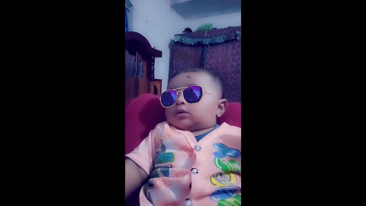 Cute baby laughing