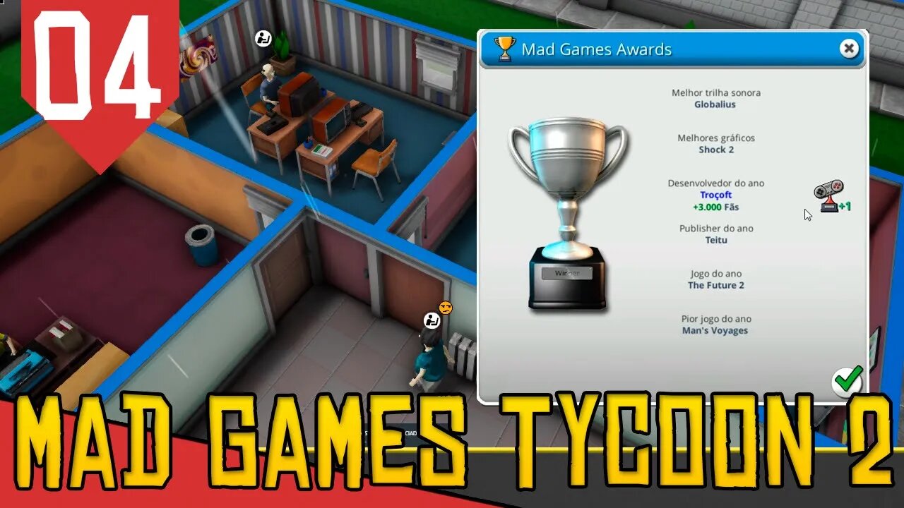 DESENVOLVEDOR DO ANO! - Mad Games Tycoon 2 #04 [Série Gameplay Português PT-BR]