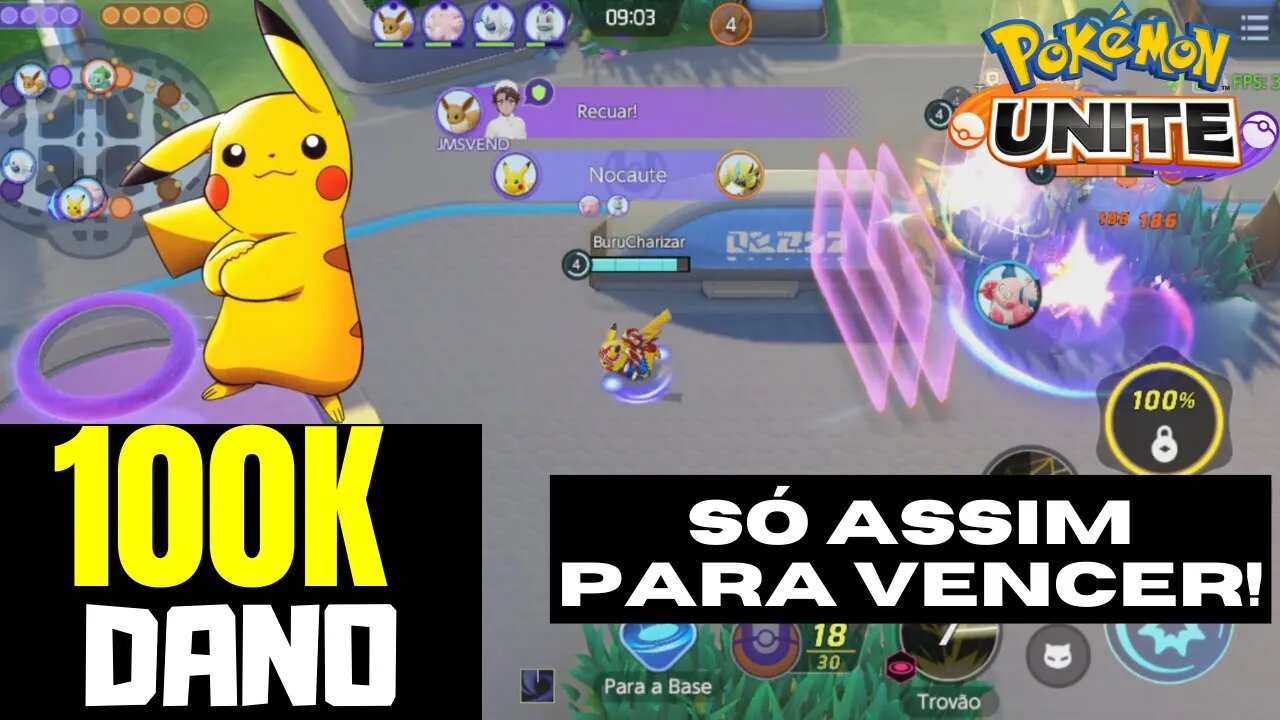 100K DE DANO! ENCERRANDO SEQUÊNCIA DE 7 DERROTAS SEGUIDAS! POKÉMON UNITE GAMEPLAY