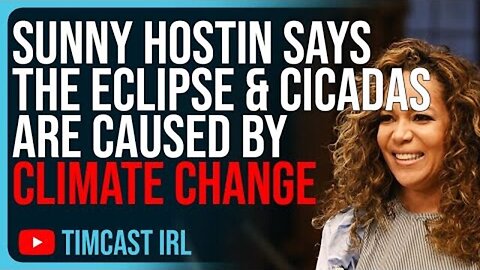 SUNNY HOSTIN SAYS THE ECLIPSE IS CAUSED BY CLIMATE CHANGE, THE VIEW SCRAMBLES TO CORRECT HER, MORO..