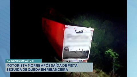 Acidente em Catuji: Motorista morre após saída de pista seguida de queda em ribanceira.