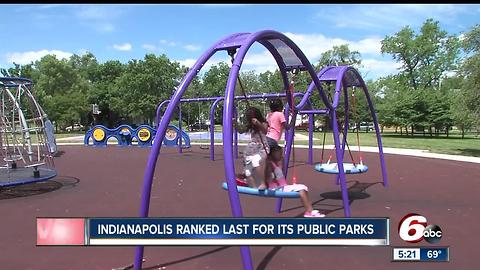 Indianapolis ranked last for its public parks