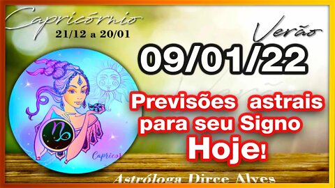 [Horóscopo do Dia] 09/01/2022 previsões astrais para todos os signos Dirce Alves [Domingo]#Novo