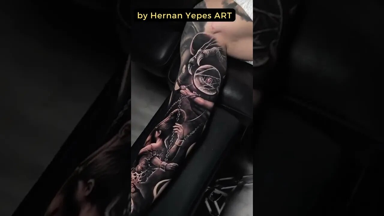 Stunning Work By Hernan Yepes ART #shorts #tattoos #inked #youtubeshorts