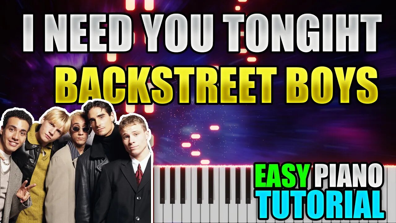 I Need You Tonight - Backstreet Boys | Easy Piano Tutorial