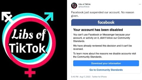 Libs of Tik Tok SUSPENDED From Facebook