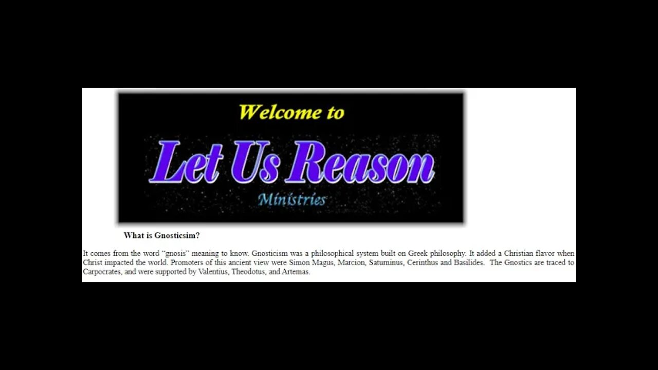 What is Gnosticsim? - Let Us Reason Ministries