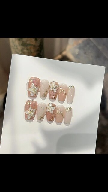 10Pcs Shiny Handmade Press On Nails