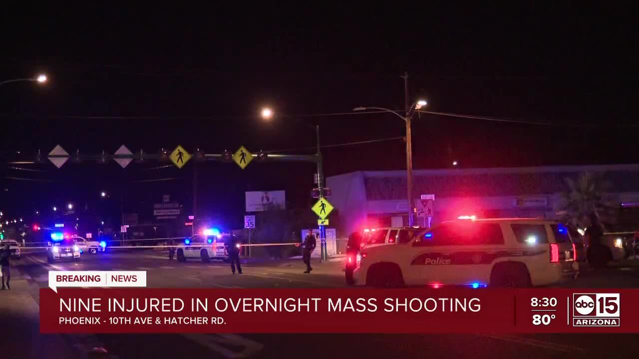 Nine injured in overnight mass shooting