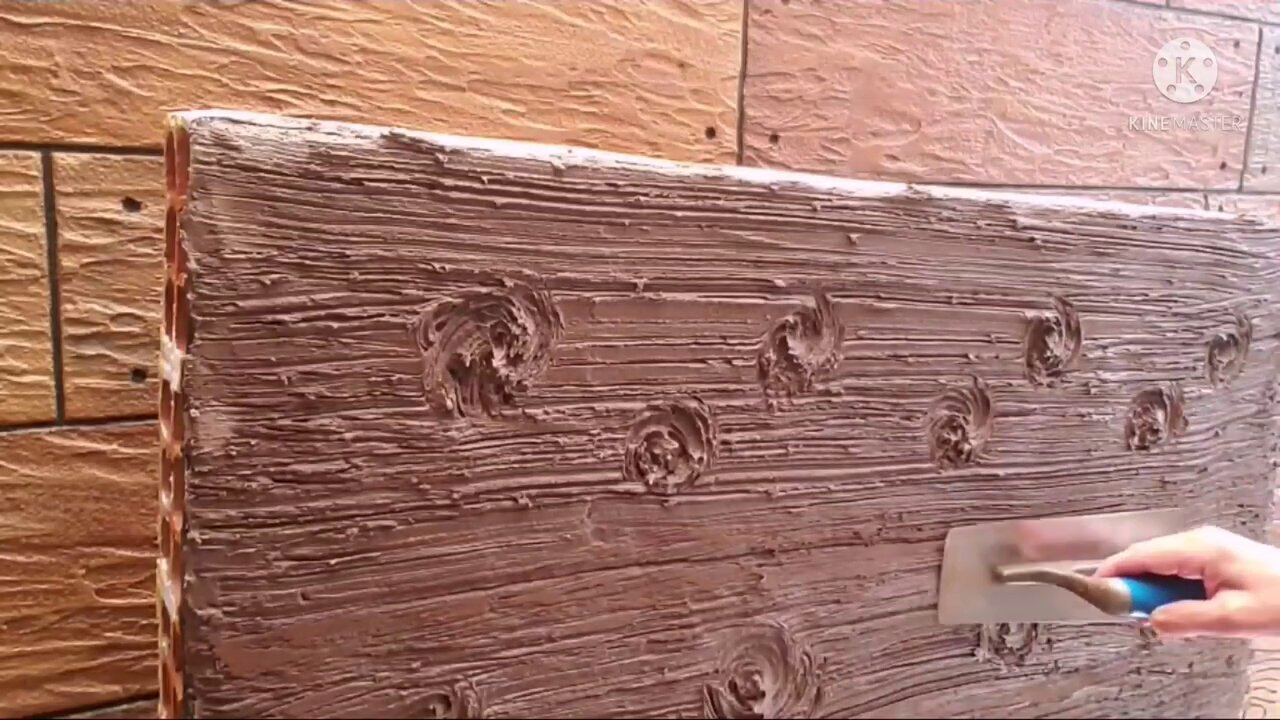 DEMOLITION WOOD EFFECT MADE WITH MORTAR