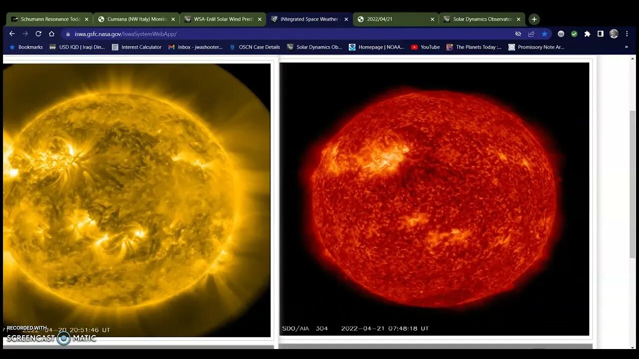 Solar Weather Update, UFO's, Schumann Possibilities