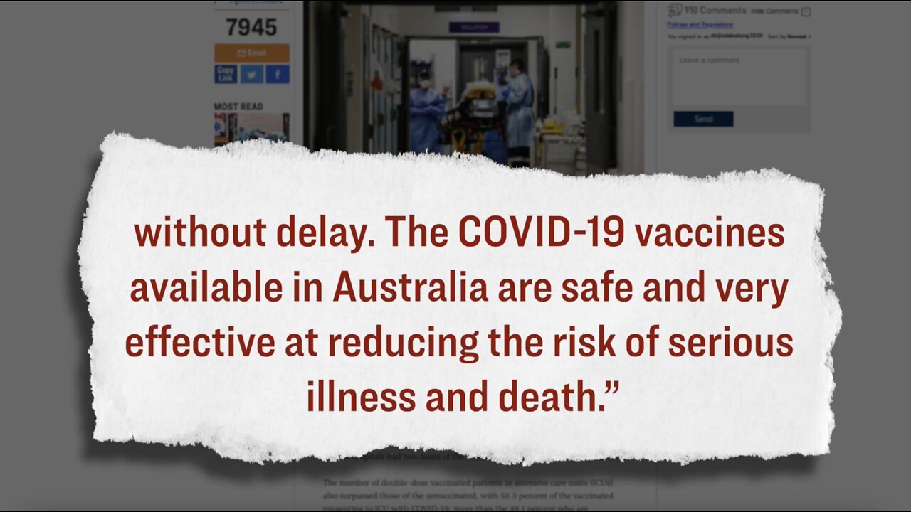 Fully Vaccinated People Hospitalized For Virus Surpass Unvaccinated, in Australia