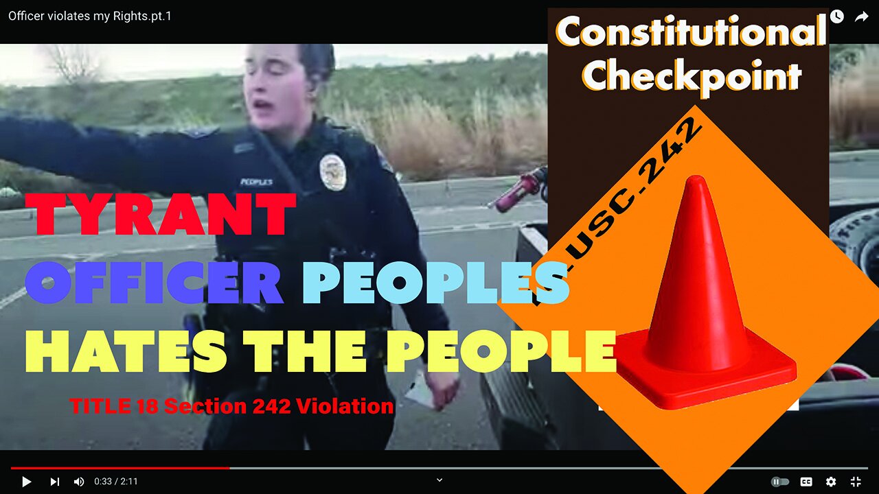 Officer Peoples hates the People