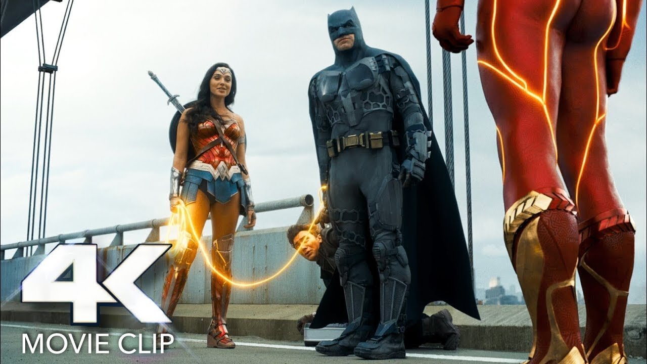 Wonder Women Saves Batman _ The Flash 2023 4K HD Movie Clip