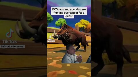 POV: You and your duo are fighting over a boar for a quest… #shorts #memes #otk #fortniteseason3