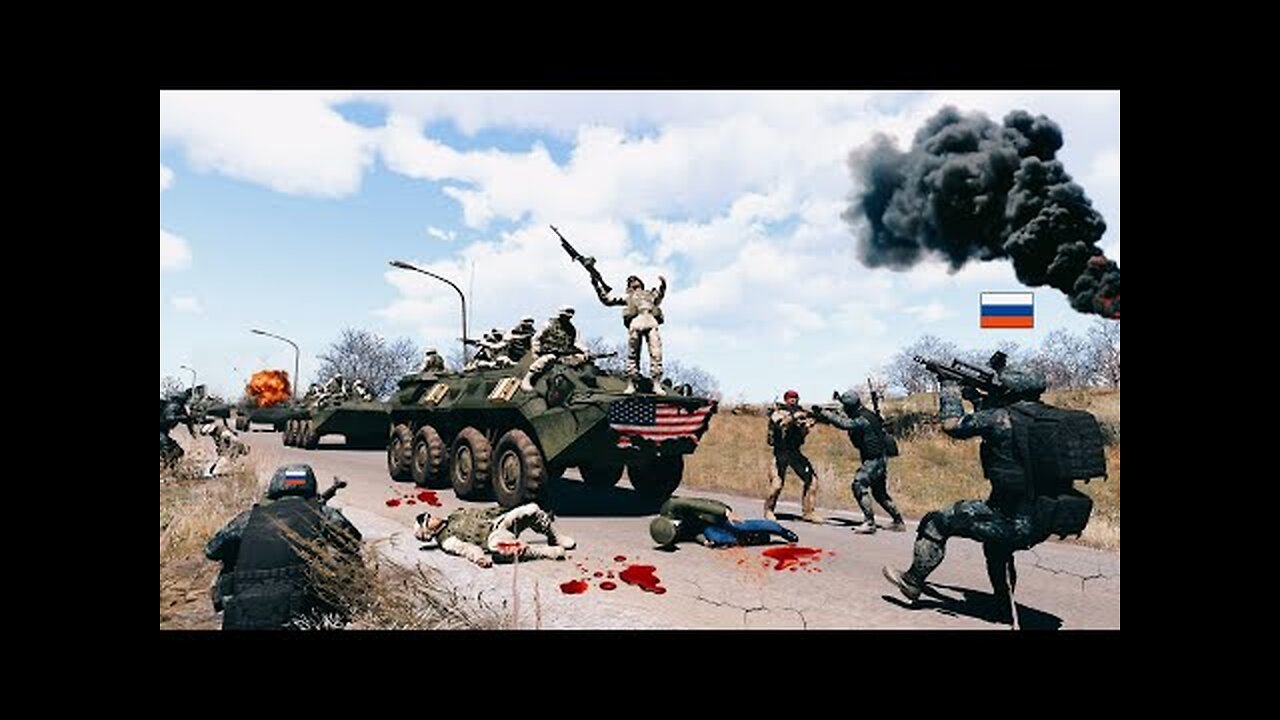 1 minute ago! Russian Wagner ambushes 15 US armored vehicles