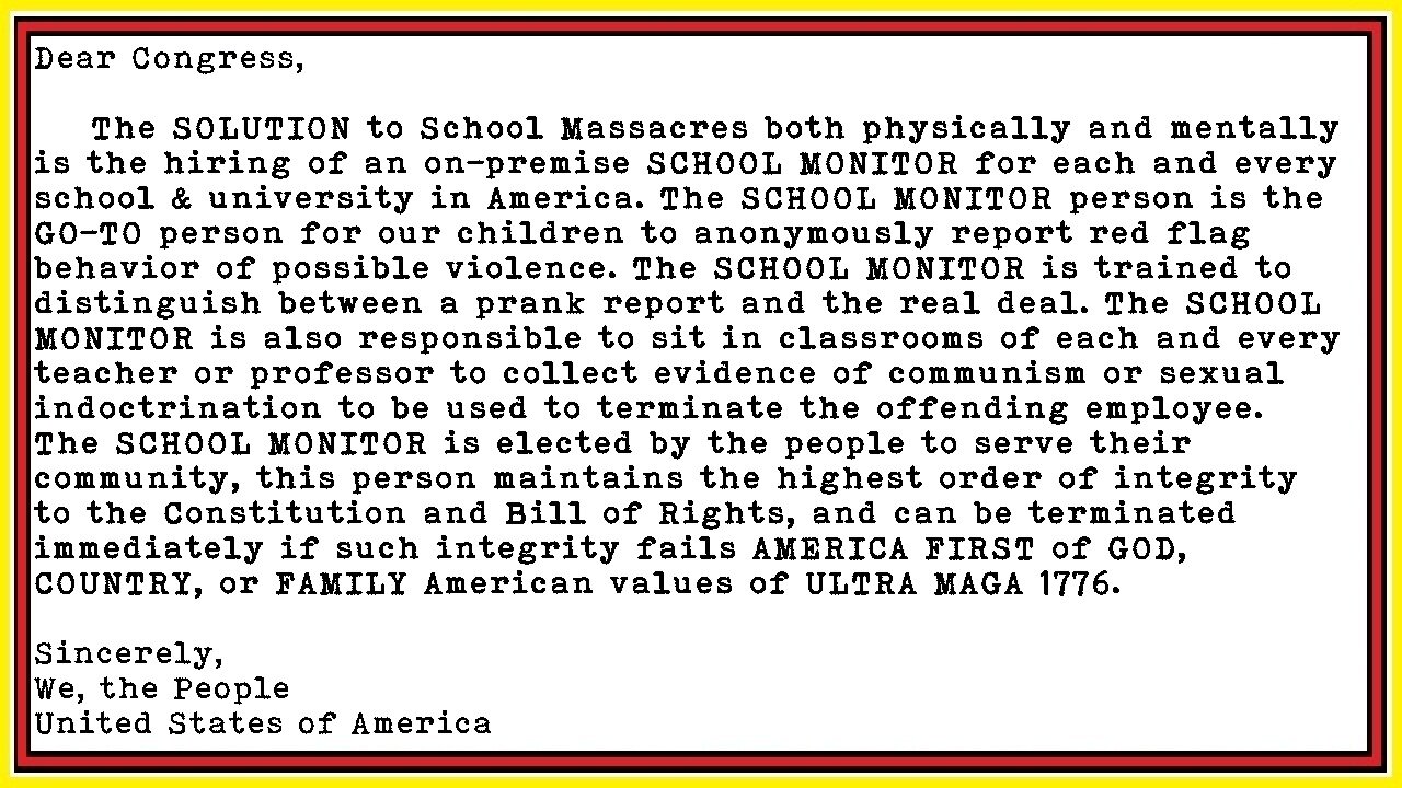 SCHOOL MASSACRE CALL TO ACTION 2022