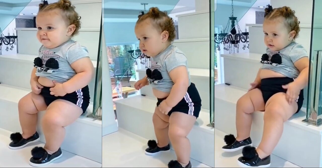 Cute chubby baby- Funny video