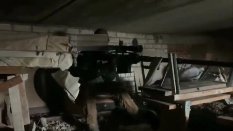 Ukrainians using a Snipex Alligator 14 5×114mm Anti Materiel Rifle, eastern Ukraine!