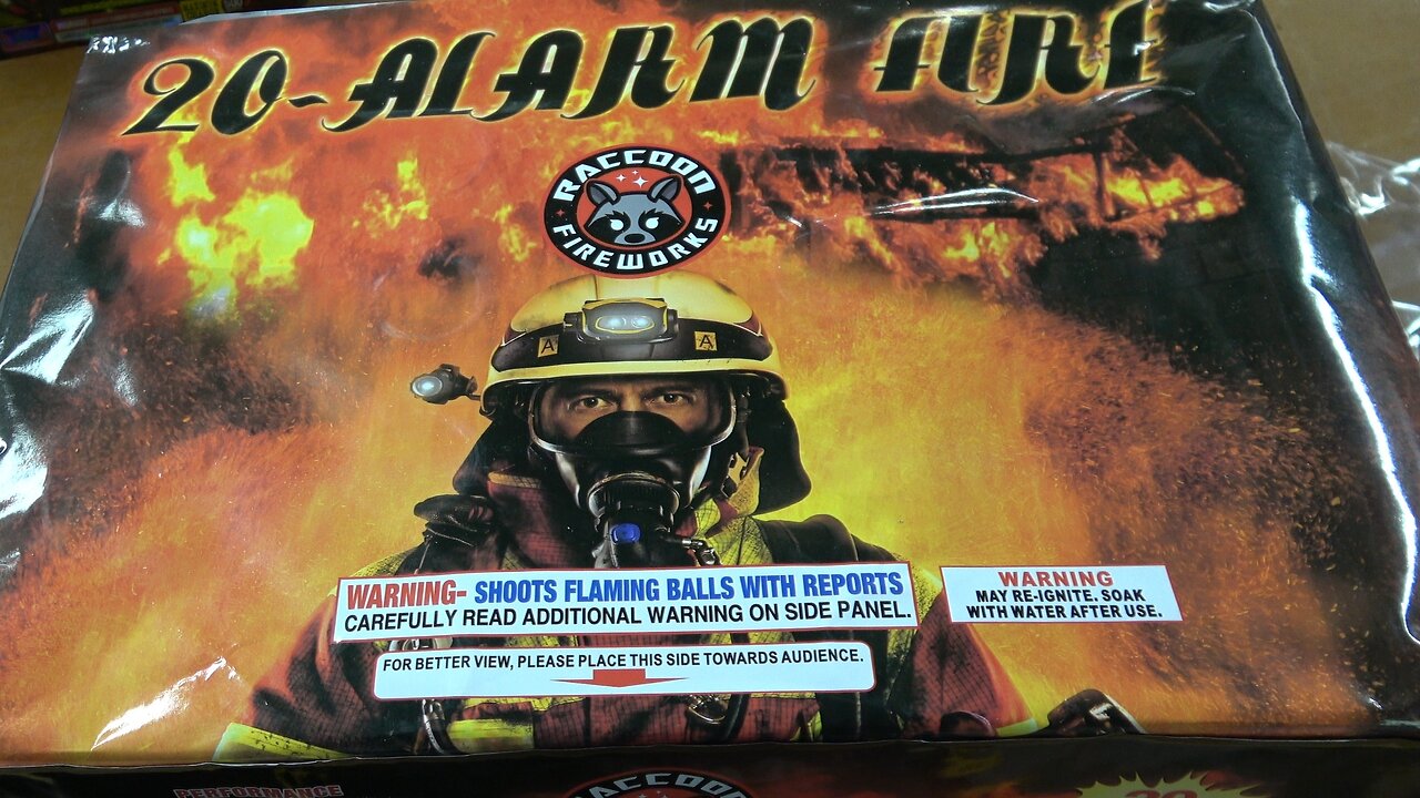 20 Alarm Fire 500g cake by Raccoon Fireworks