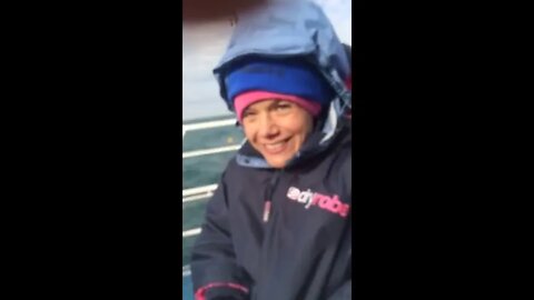 Women shivering cold, ice water