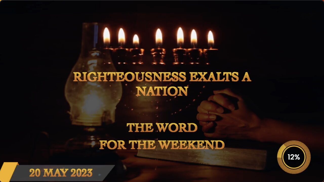 Righteousness Exalts A Nation - Word For The Weekend Premiere 20th May 2023 - Jacob Prasch