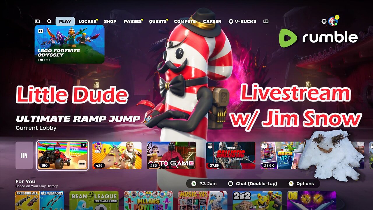 Winterfest Fortnite Sunday // LittleDude & Jim Snow