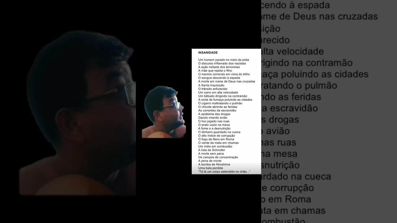 INSANIDADE (parte 1) do escritor e músico Alexsandro de Oliveira Santos