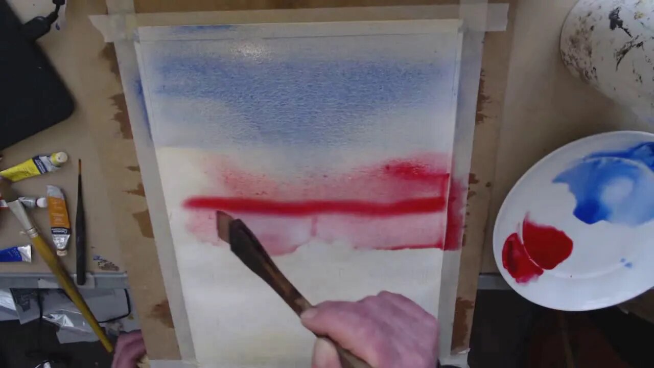 How to paint the NYCskyline in watercolors, introduction video, Udemy course by DJWalker.