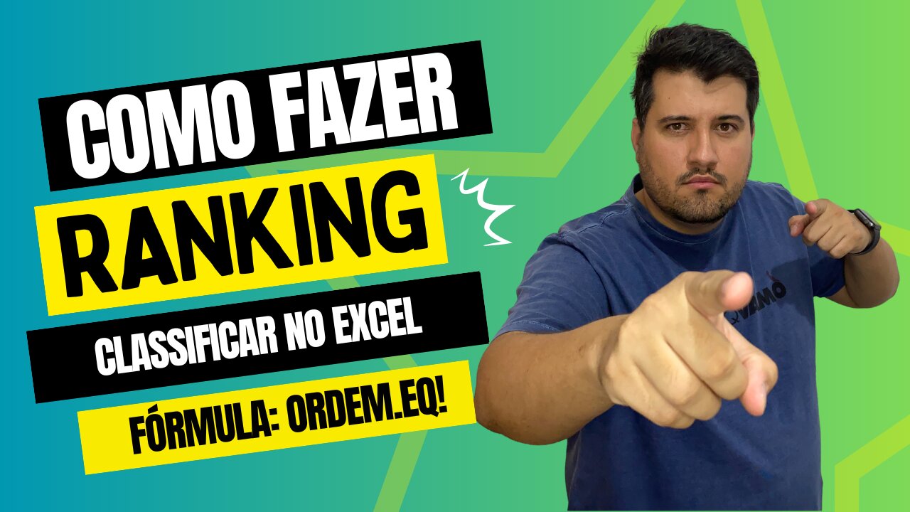 Como criar Ranking no Excel, Fórmula ORDEM.EQ pode definir as posições de um valor em um intervalo