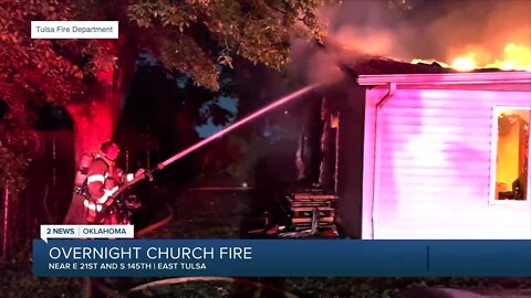 East Tulsa church catches fire overnight