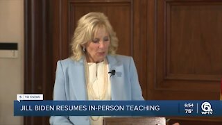 Jill Biden heads back to classroom as a working first lady