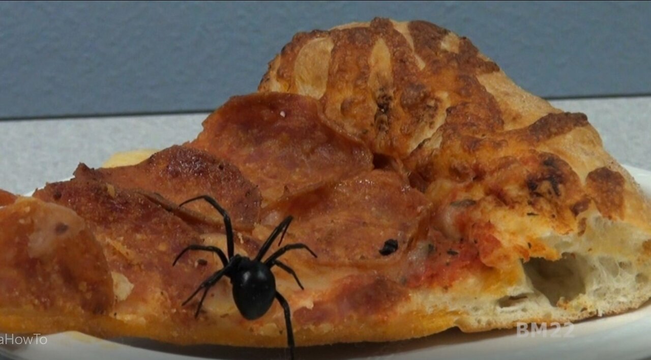 Black Widow Spider Pizza; A Meal No One Wants To Eat