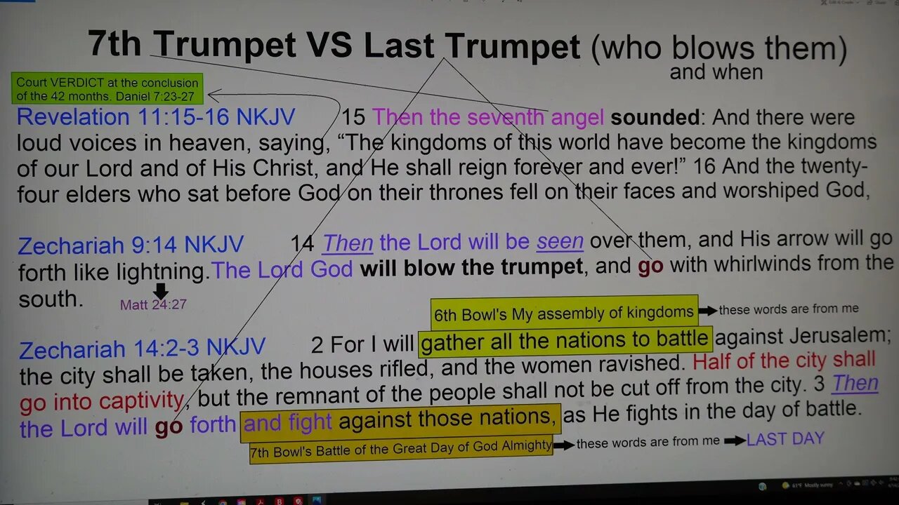 7th Trumpet VS Last Trumpet who blows them and when