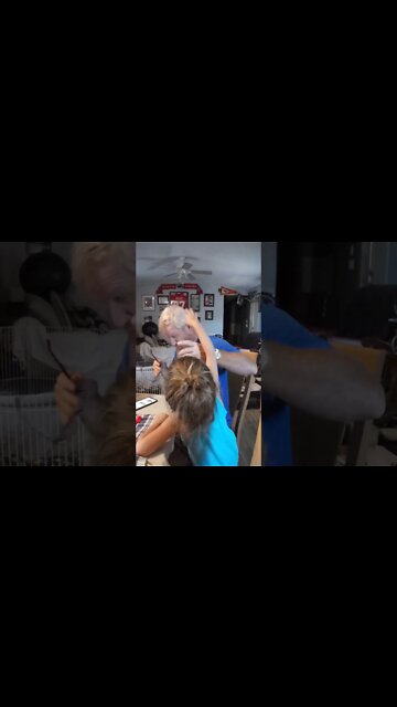 Let's See if We Can Knock Grandpa's Glasses off His Head!