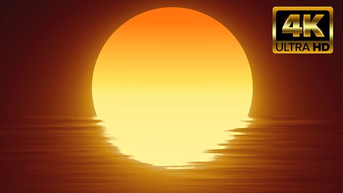 Orange Sun Water Reflections Background – 1HR LOOP 4K 60FPS