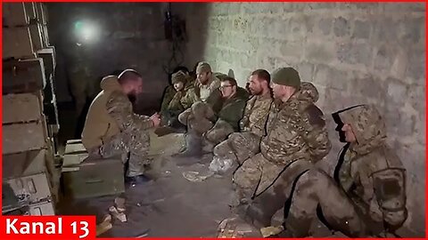 Soldiers of a Russian tank regiment were captured by Ukrainian fighters in Kharkiv