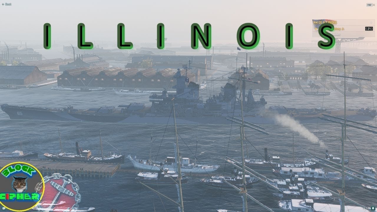 world of warships T9 Battleship Illinois