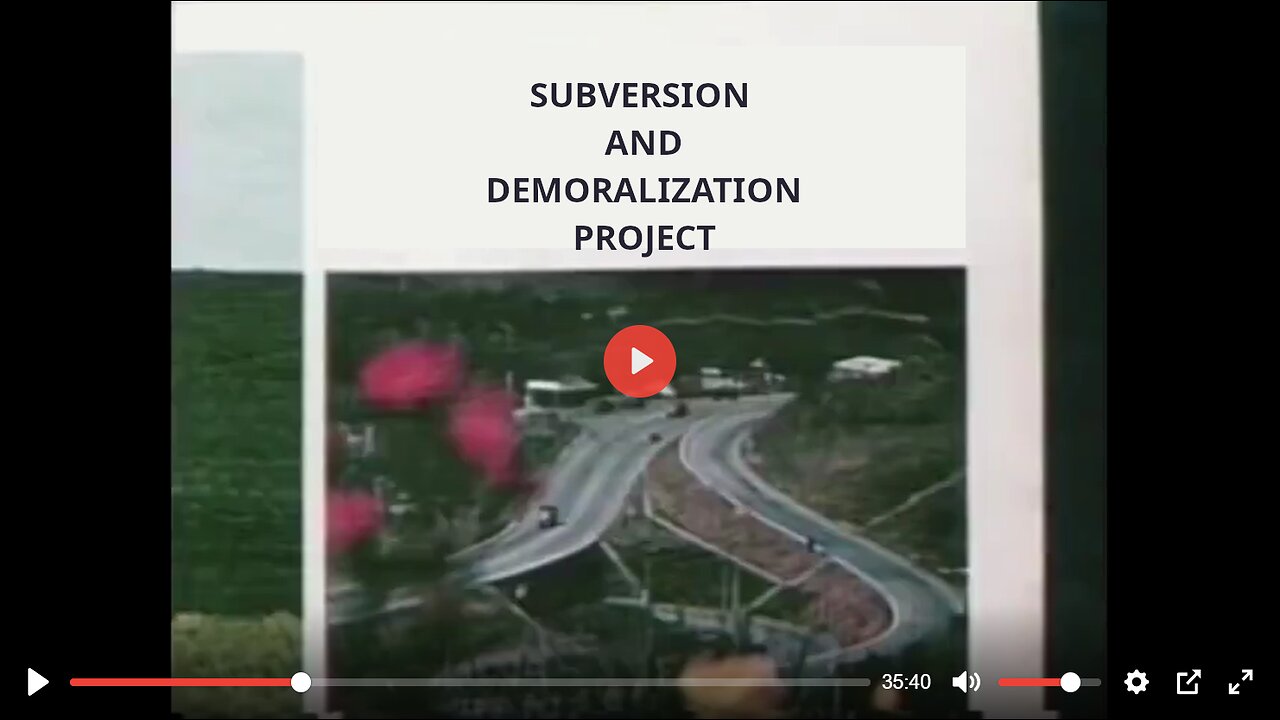Subversion and Demoralization Project - Chapter 1 of 2