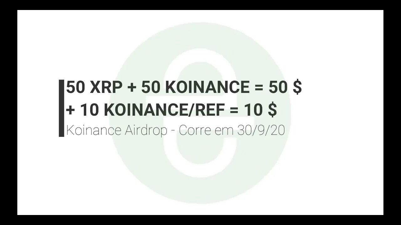 Finalizado - Airdrop - Koinance - 50$