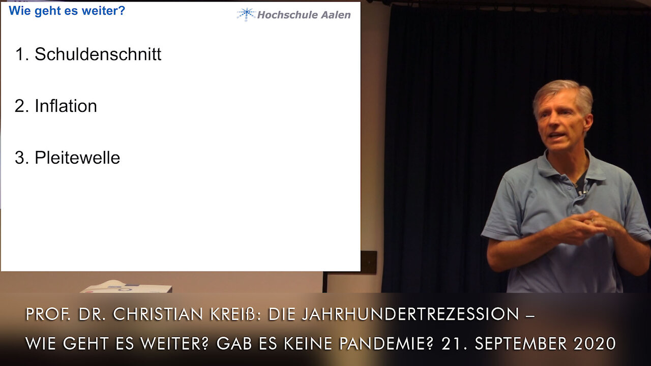 Prof. Christian Kreiß: Die Jahrhundertrezession Wie geht es weiter? 21.9.2020 Gab es keine Pandemie?