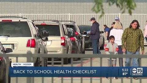 Back to school health checklist