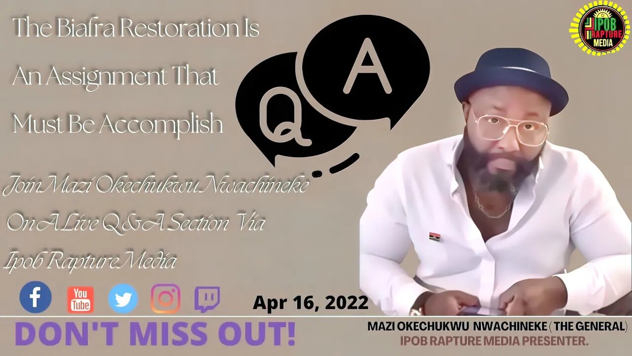 Q & A : Join Mazi Okechukwu Nwachineke ( THE GENERAL) To Set The Records Straight. ( HAPPY PASSOVER)