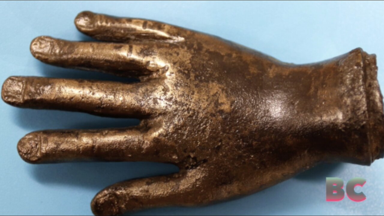 Rare bronze hand discovered in Roman Vindolanda, England