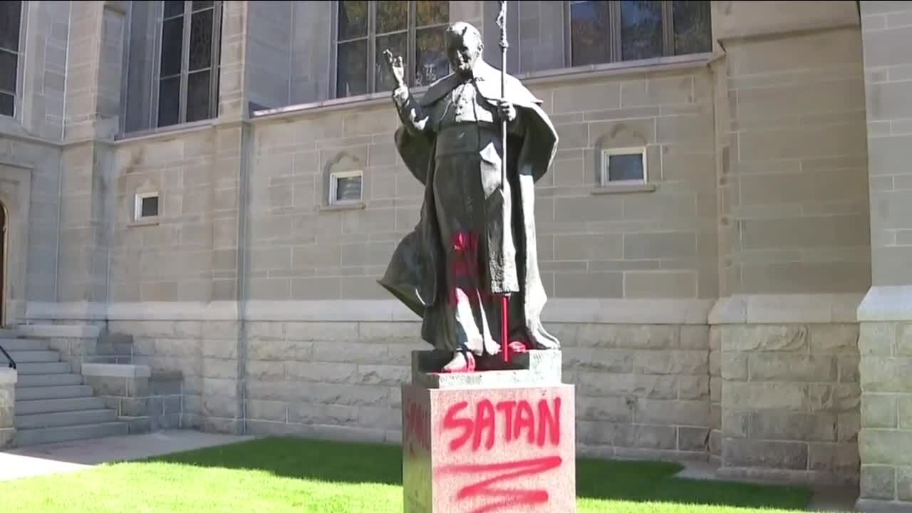 Cathedral Basilica of the Immaculate Conception in downtown Denver vandalized