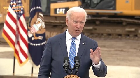Biden campaigns for his bills in Michigan using his usual talking points and stories: "Not a joke."