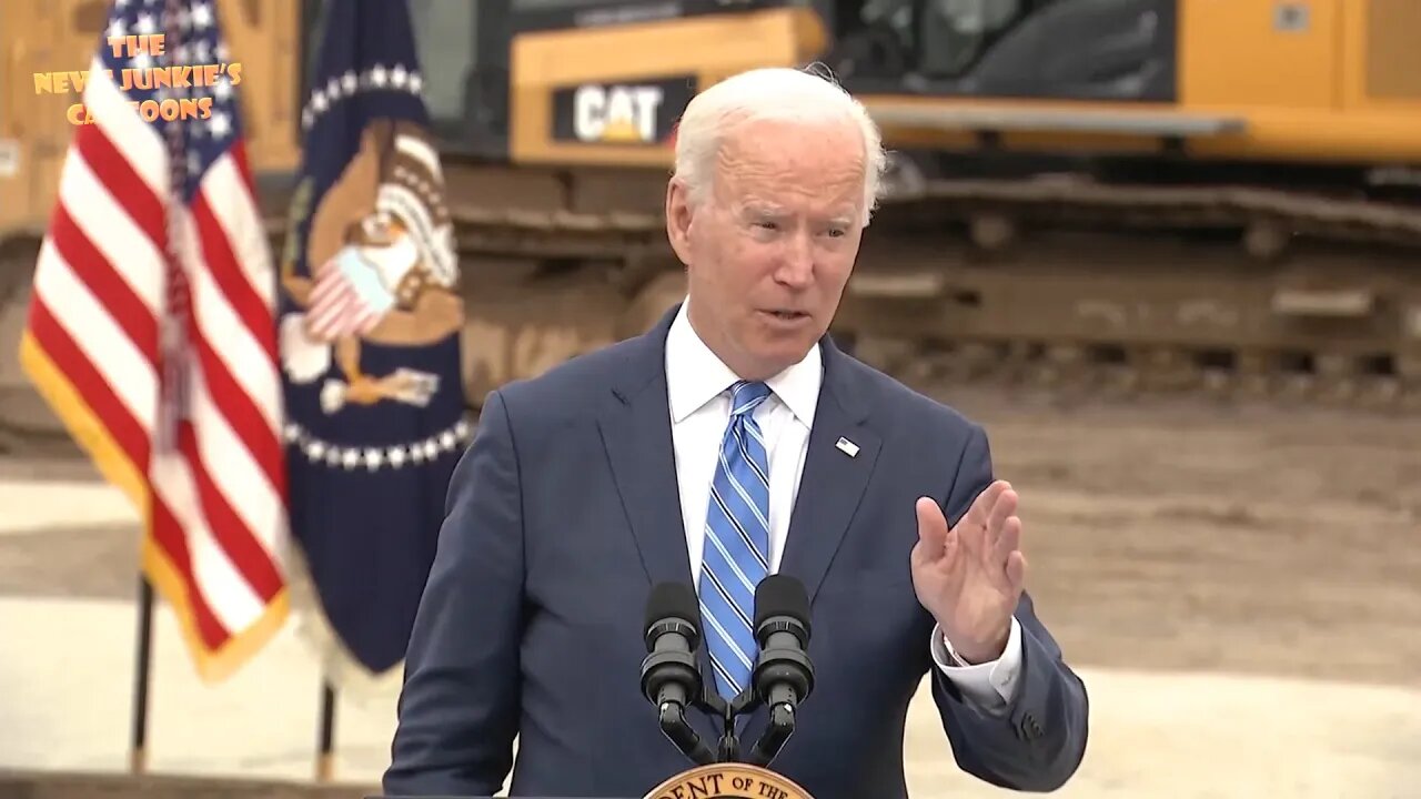Biden campaigns for his bills in Michigan using his usual talking points and stories: "Not a joke."