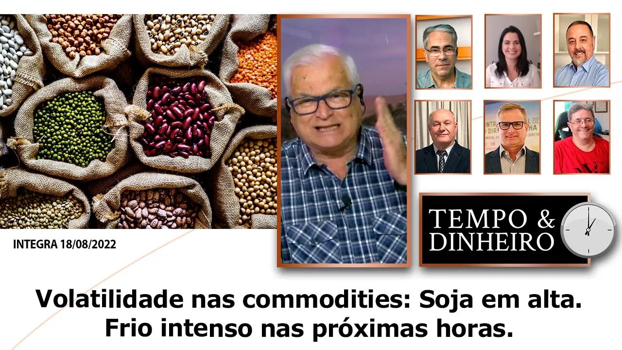 Volatilidade nas commodities: Soja em alta.Frio intenso nas próximas horas.